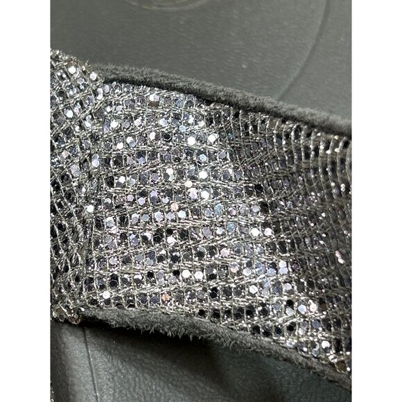 Fitflop Womens Glitter Strap Sandals Size 10 Gray & Silver Comfortable Slip-On F - Picture 3 of 10
